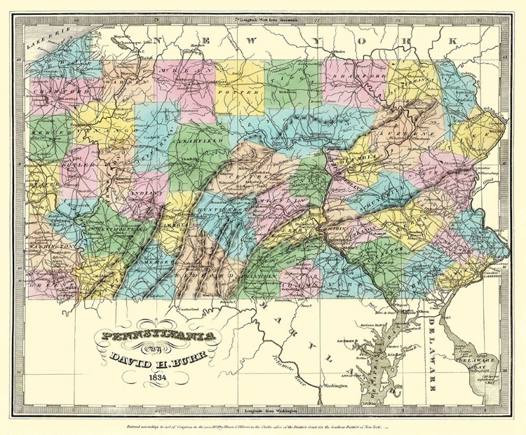 Picture of PENNSYLVANIA - BURR 1834