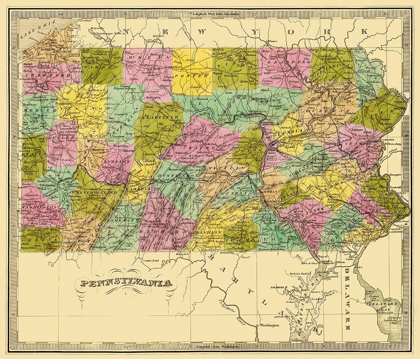 Picture of PENNSYLVANIA - GREENLEAF 1840