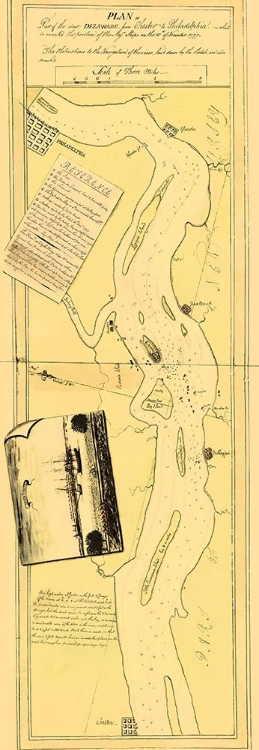 Picture of RIVER DELAWARE POSITION MAJESTYS SHIPS NOV 15 1777