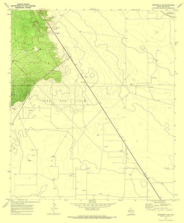 Picture of BARSTOW TEXAS QUAD - USGS 1970