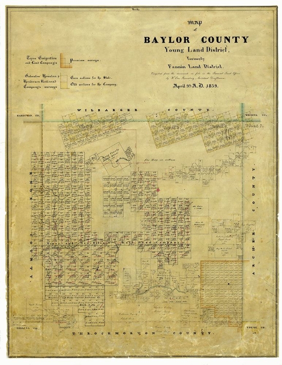 Picture of BAYLOR COUNTY TEXAS - WALSH 1859