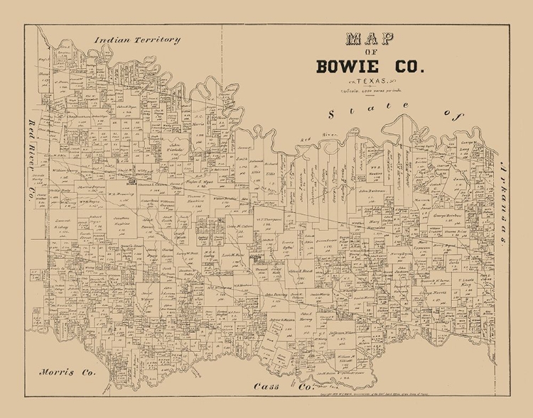 Picture of BOWIE COUNTY TEXAS - WALSH 1879