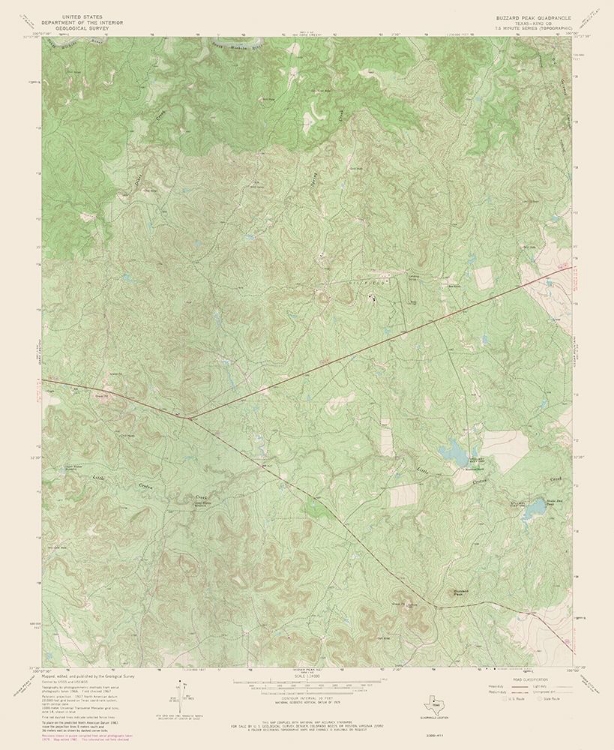 Picture of BUZZARD PEAK TEXAS QUAD - USGS 1967