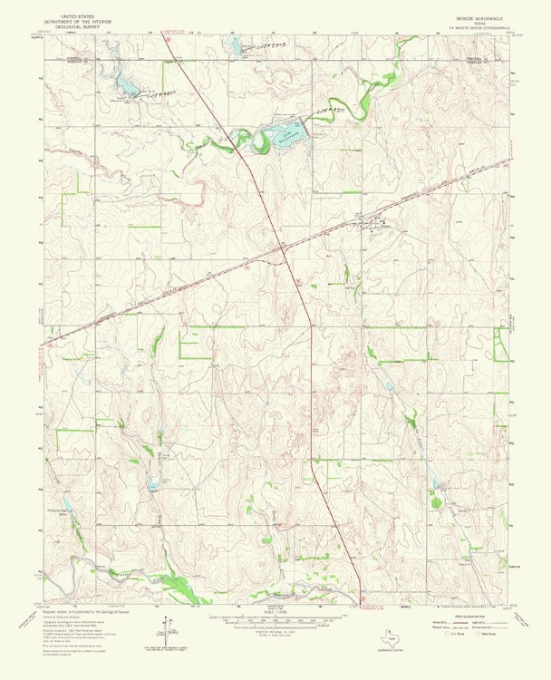 Picture of BRISCOE TEXAS QUAD - USGS 1965