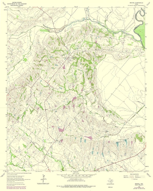 Picture of BRISTOL TEXAS QUAD - USGS 1962