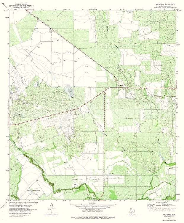 Picture of BRUNDAGE TEXAS QUAD - USGS 1972