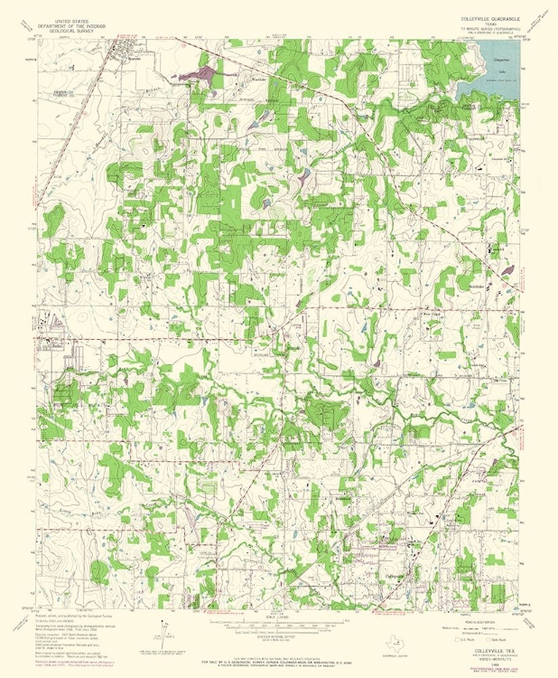 Picture of COLLEYVILLE TEXAS QUAD - USGS 1959