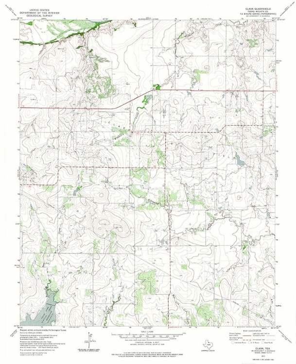 Picture of CLARA TEXAS QUAD - USGS 1972