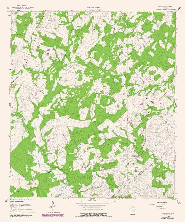 Picture of CHEAPSIDE TEXAS QUAD - USGS 1987