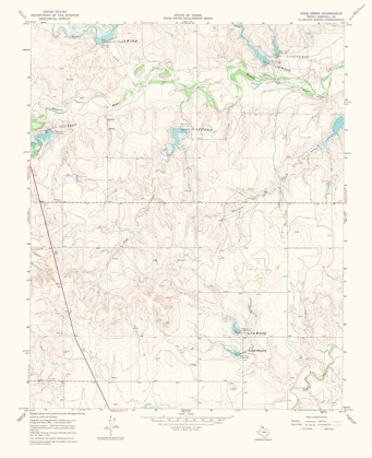 Picture of DADS CREEK TEXAS QUAD - USGS 1969