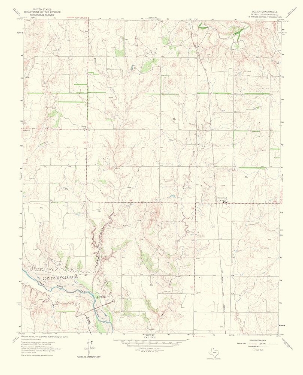 Picture of DOZIER TEXAS QUAD - USGS 1967