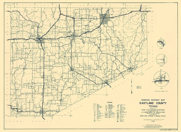 Picture of EASTLAND TEXAS HIGHWAY - HIGHWAY DEPT 1936