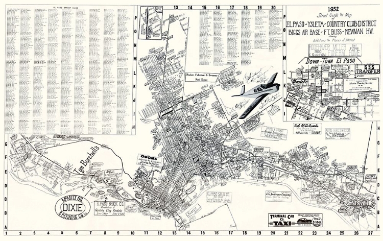 Picture of EL PASO TEXAS STREET GUIDE - NEWMAN 1952