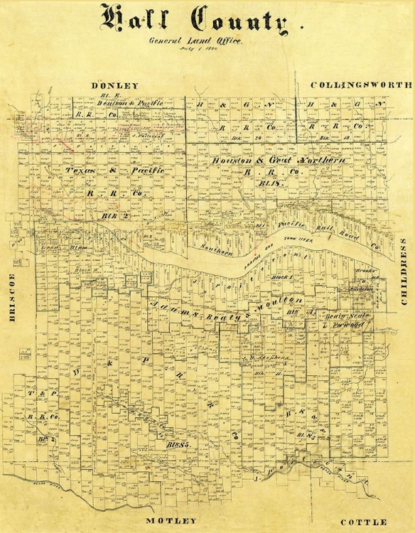 Picture of HALL COUNTY TEXAS - 1884