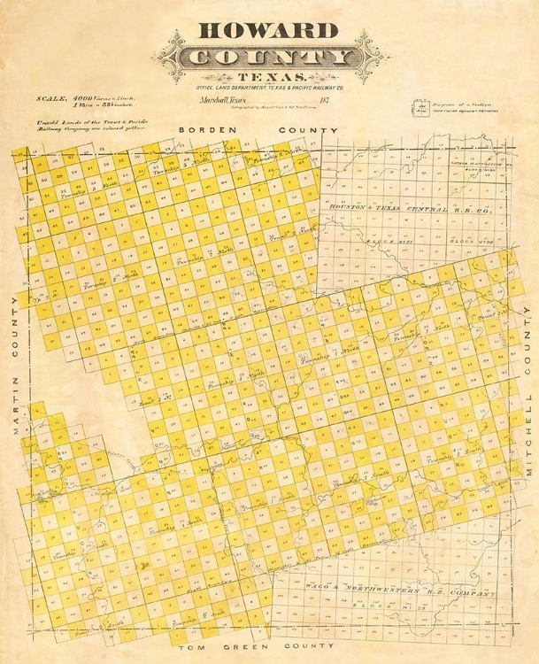 Picture of HOWARD COUNTY TEXAS - MARSHALL 1870