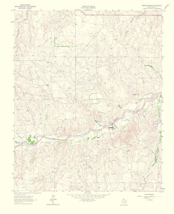 Picture of HUDGENS RANCH TEXAS QUAD - USGS 1965