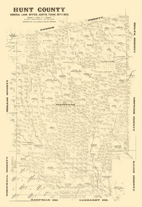 Picture of HUNT COUNTY TEXAS - LUCAS 1873