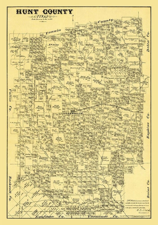 Picture of HUNT COUNTY TEXAS - WALSH 1879