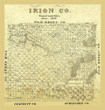 Picture of IRION COUNTY TEXAS - 1889