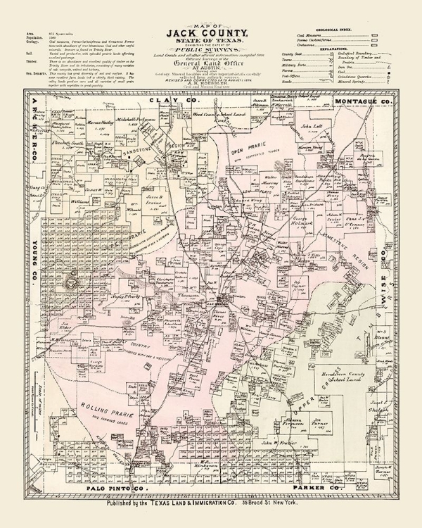 Picture of JACK COUNTY TEXAS - ROESSLER 1876