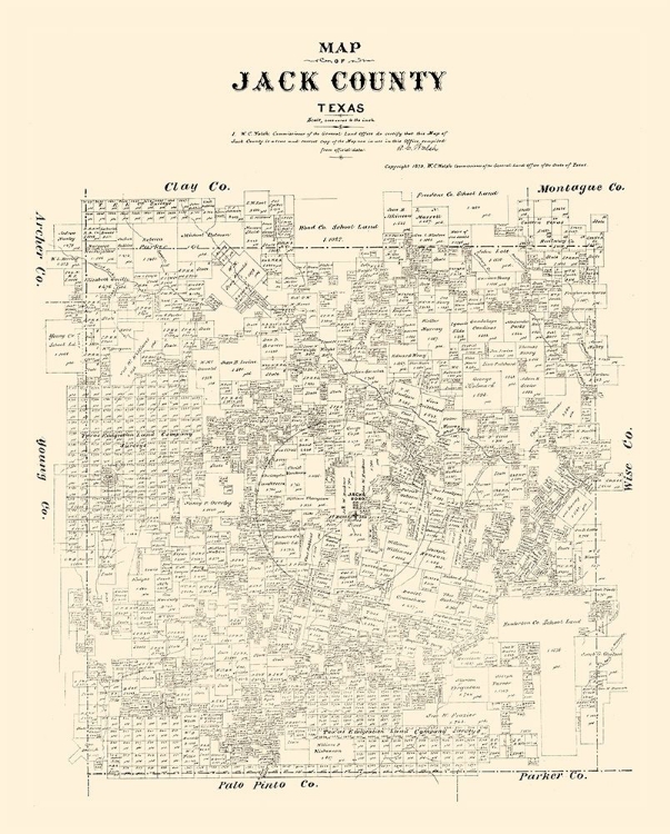 Picture of JACK COUNTY TEXAS - WALSH 1879