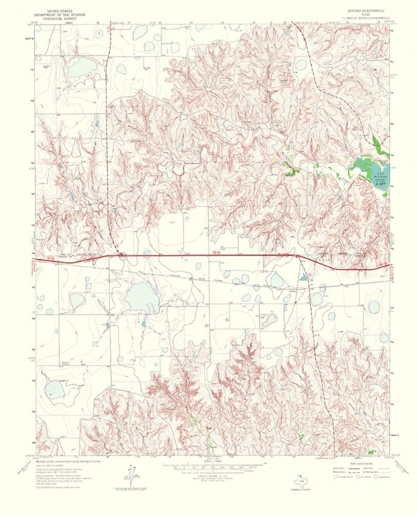 Picture of JERICHO TEXAS QUAD - USGS 1967