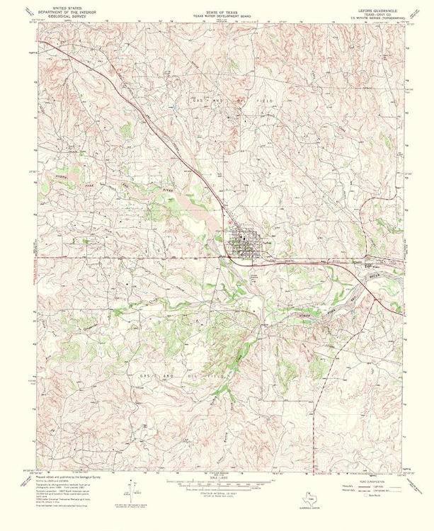 Picture of LEFORS TEXAS QUAD - USGS 1969