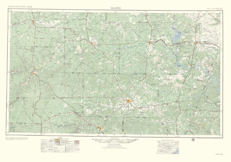 Picture of LLANO TEXAS QUAD - USGS 1954