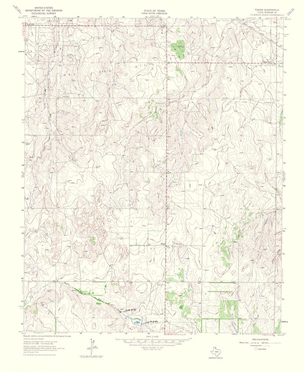 Picture of PAKAN TEXAS QUAD - USGS 1965