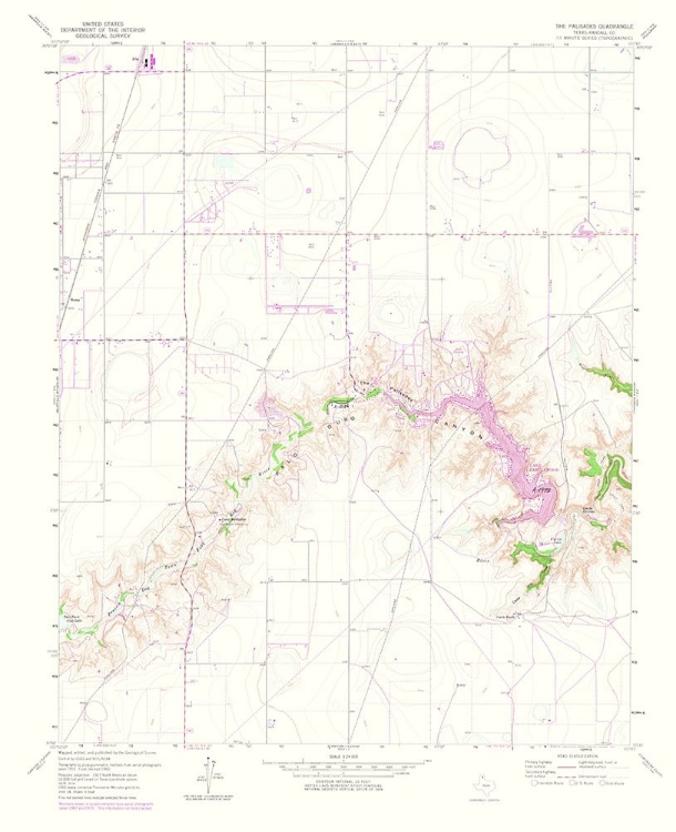 Picture of PALISADES TEXAS QUAD - USGS 1975