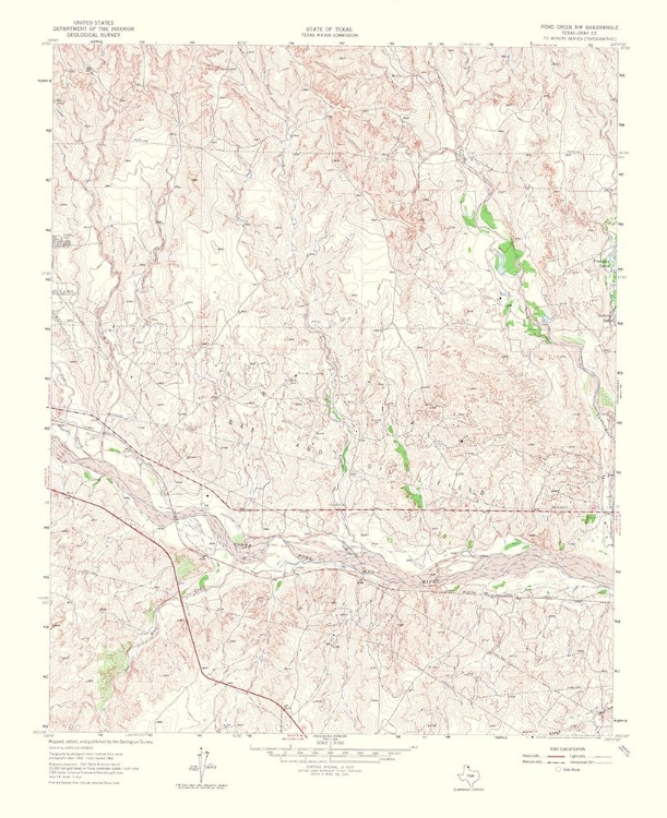 Picture of POND CREEK NORTHWEST TEXAS QUAD - USGS 1965