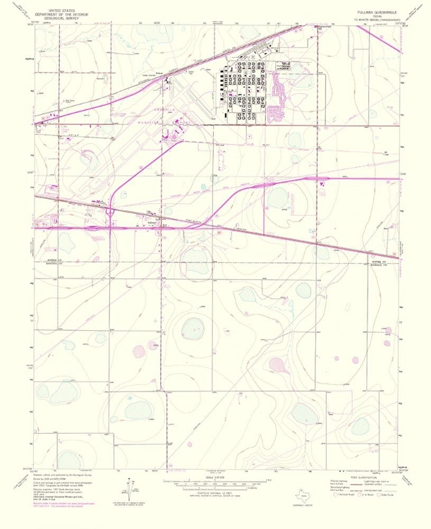 Picture of PULLMAN TEXAS QUAD - USGS 1975