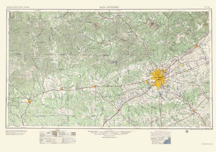 Picture of SAN ANTONIO TEXAS QUAD - USGS 1957