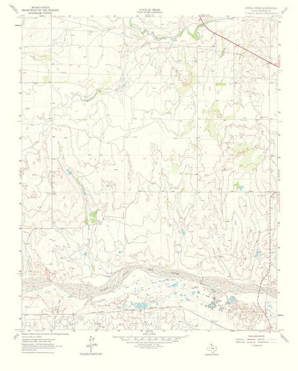 Picture of SPRING CREEK TEXAS QUAD - USGS 1973