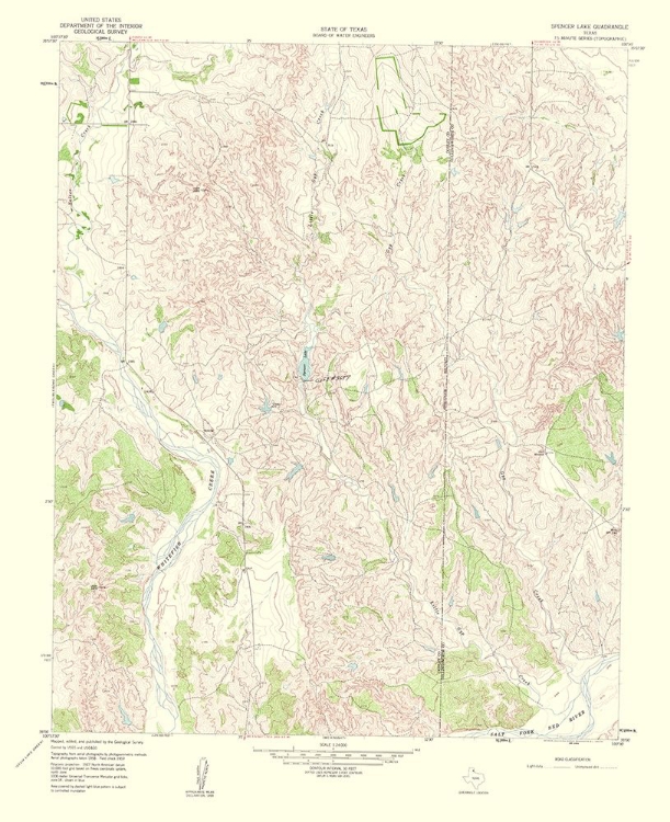 Picture of SPENCER LAKE TEXAS QUAD - USGS 1960