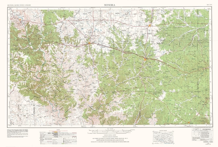 Picture of SONORA TEXAS QUAD - USGS 1954