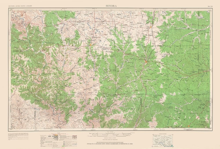 Picture of SONORA TEXAS QUAD - USGS 1954