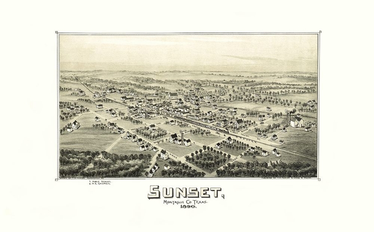 Picture of SUNSET TEXAS - FOWLER 1890
