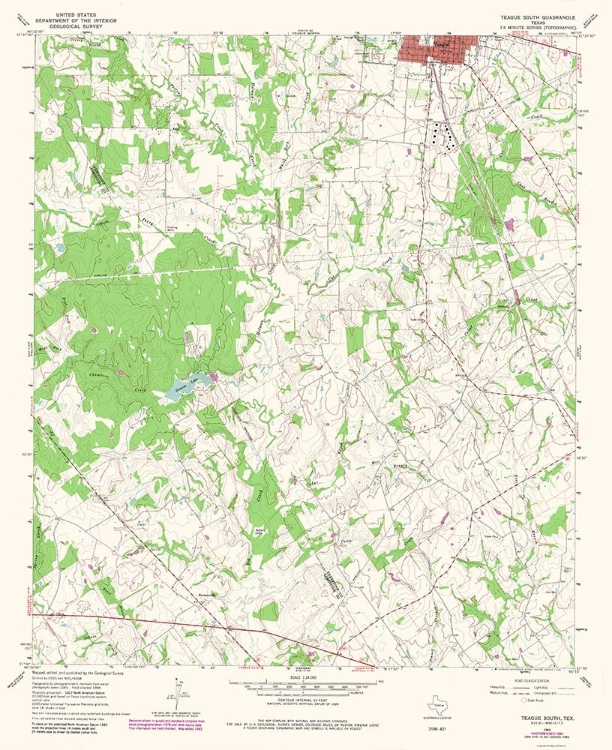 Picture of TEAGUE SOUTH TEXAS QUAD - USGS 1966