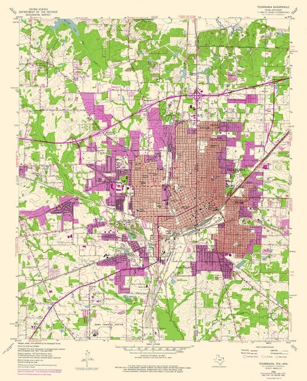 Picture of TEXARKANA TEXAS QUAD - USGS 1954