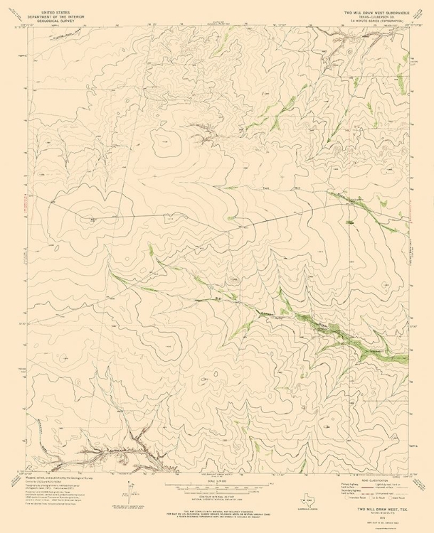 Picture of TWO MILL DRAW WEST TEXAS QUAD - USGS 1973