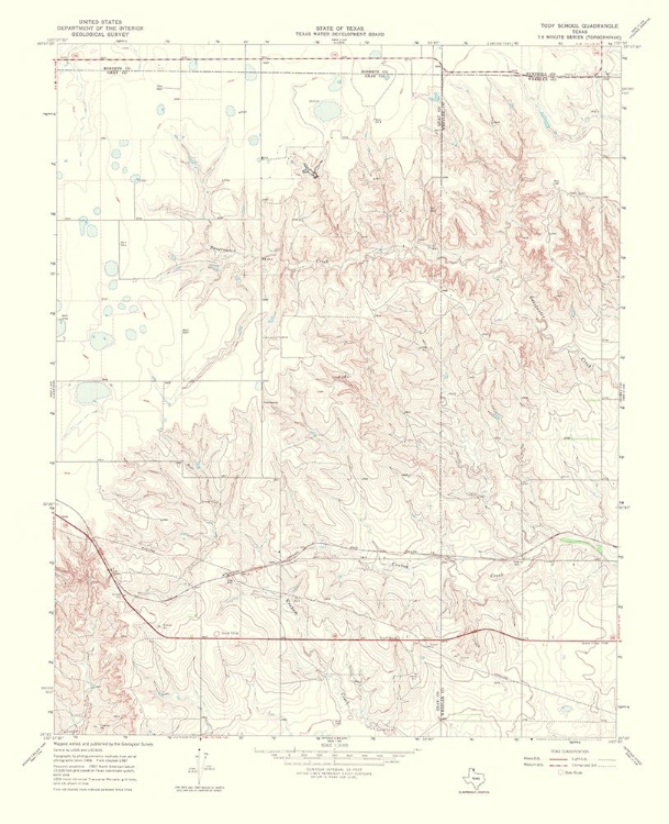 Picture of TODY SCHOOL TEXAS QUAD - USGS 1970