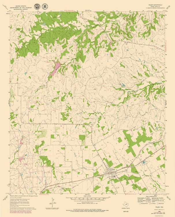 Picture of TOLAR TEXAS QUAD - USGS 1960