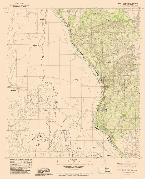 Picture of WEST TOVAR CREEK TEXAS QUAD - USGS 1983