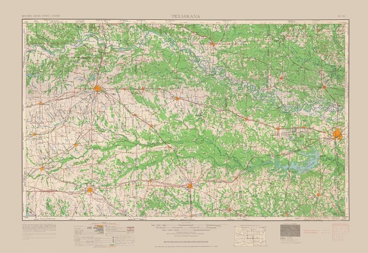 Picture of TEXARKANA TEXAS QUAD - USGS 1954