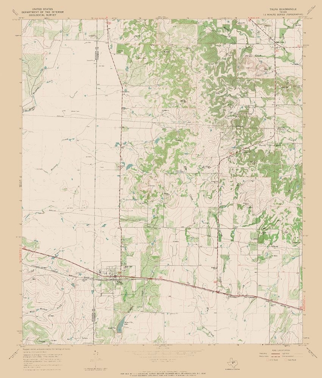 Picture of TALPA TEXAS QUAD - USGS 1967