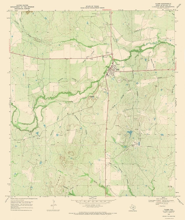 Picture of TILDEN TEXAS QUAD - USGS 1968