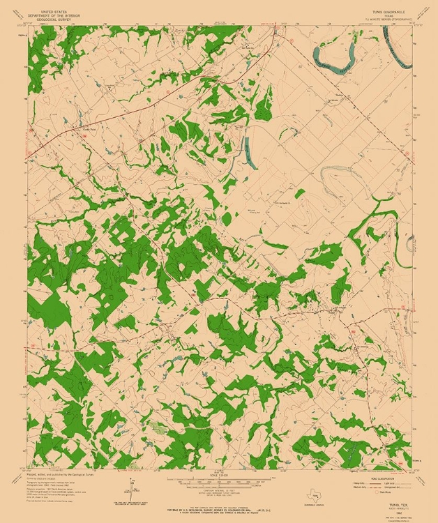 Picture of TUNIS TEXAS QUAD - USGS 1962