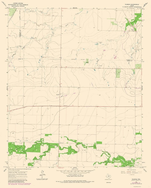 Picture of TUXEDO TEXAS QUAD - USGS 1965