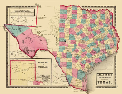 Picture of TEXAS - NORTHERN TEXAS - WALLING 1872